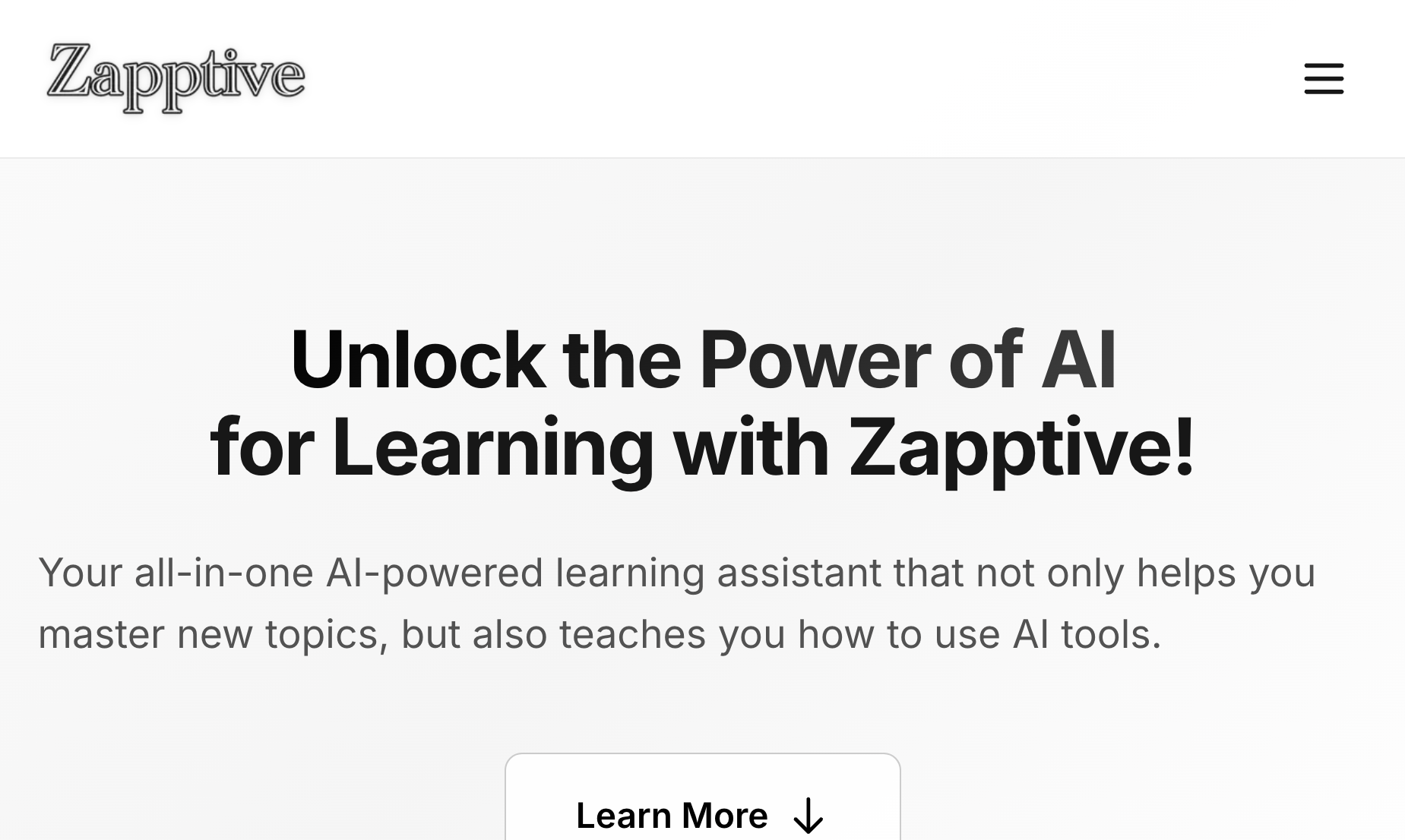 Zapptive website